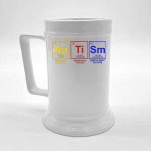 Autism Awareness Elements Periodic Table Beer Stein