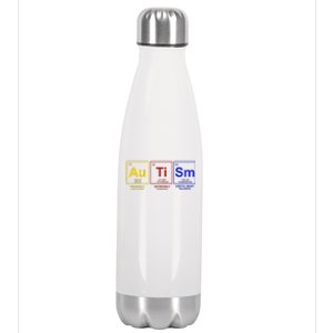 Autism Awareness Elements Periodic Table Stainless Steel Insulated Water Bottle