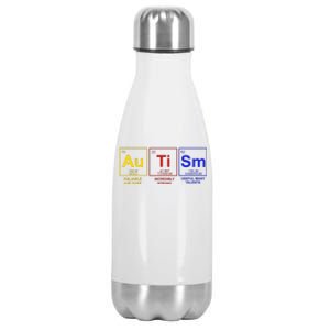 Autism Awareness Elements Periodic Table Stainless Steel Insulated Water Bottle