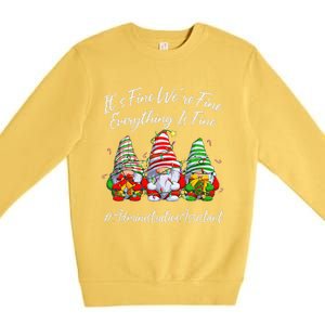 Administrative Assistant Everything Is Fine Christmas Gnomie Premium Crewneck Sweatshirt