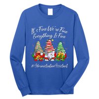 Administrative Assistant Everything Is Fine Christmas Gnomie Long Sleeve Shirt