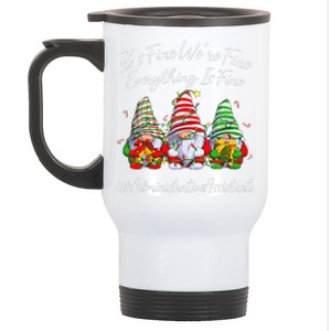 Administrative Assistant Everything Is Fine Christmas Gnomie Stainless Steel Travel Mug