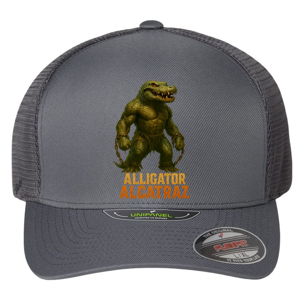 Alligator Alcatraz Epic Flexfit Unipanel Trucker Cap