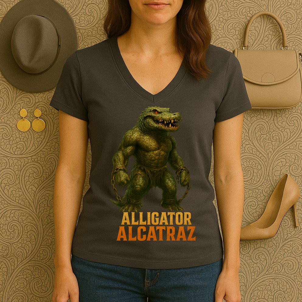 Alligator Alcatraz Epic Women's V-Neck T-Shirt