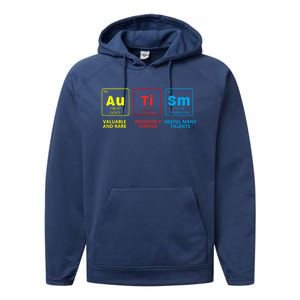 Autism Awareness Elets Periodic Table Support Autism Cute Gift Performance Fleece Hoodie