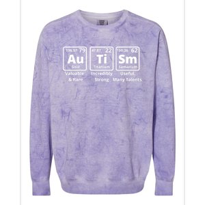 Autism Awareness Elets Periodic Table Asd Gift Colorblast Crewneck Sweatshirt