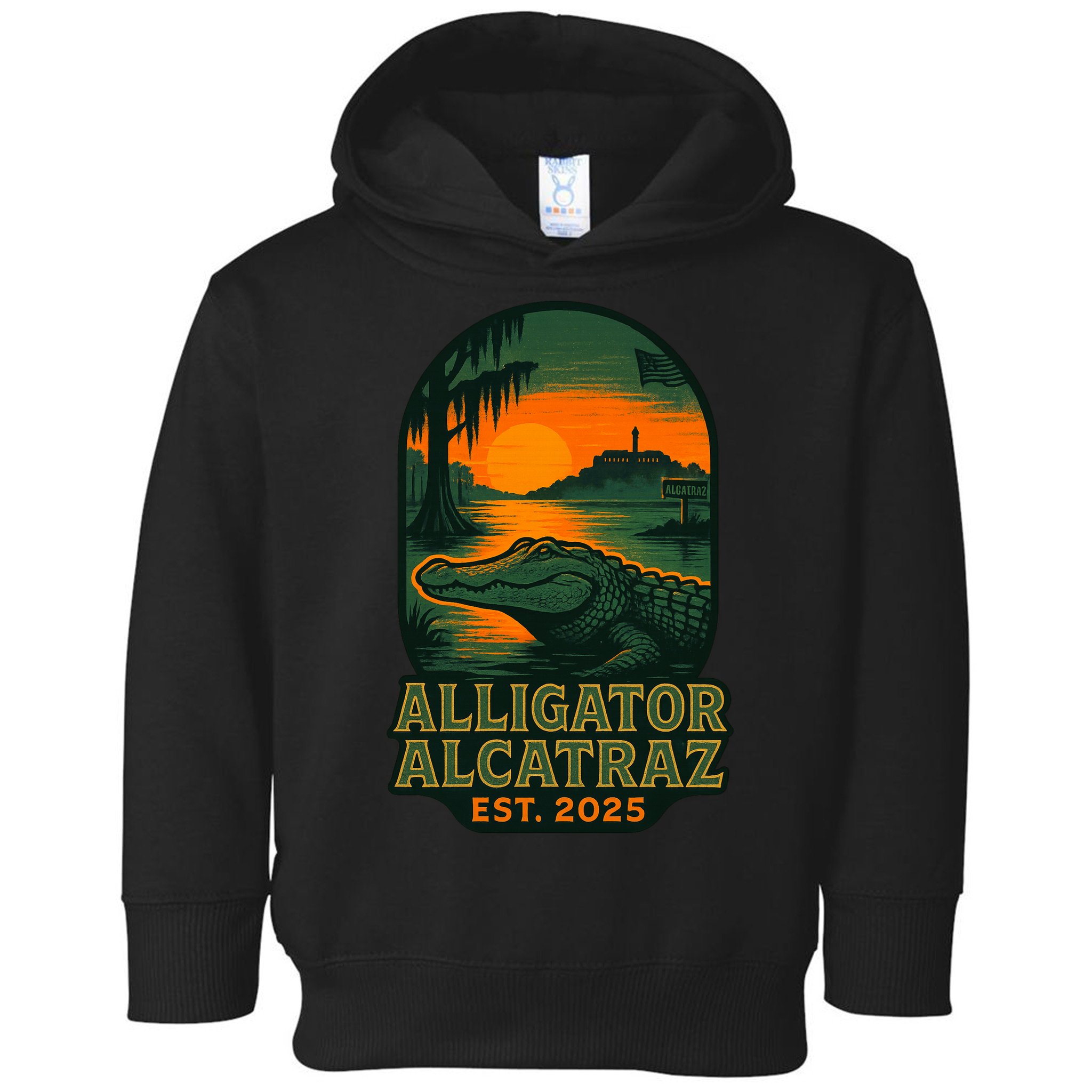 Alligator Alcatraz Est 2025 Toddler Hoodie