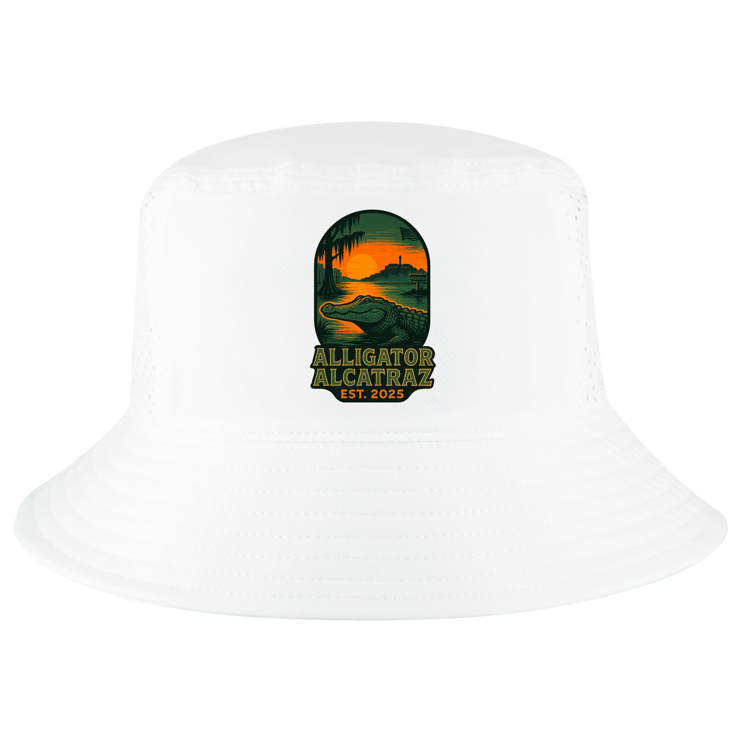 Alligator Alcatraz Est 2025 Cool Comfort Performance Bucket Hat