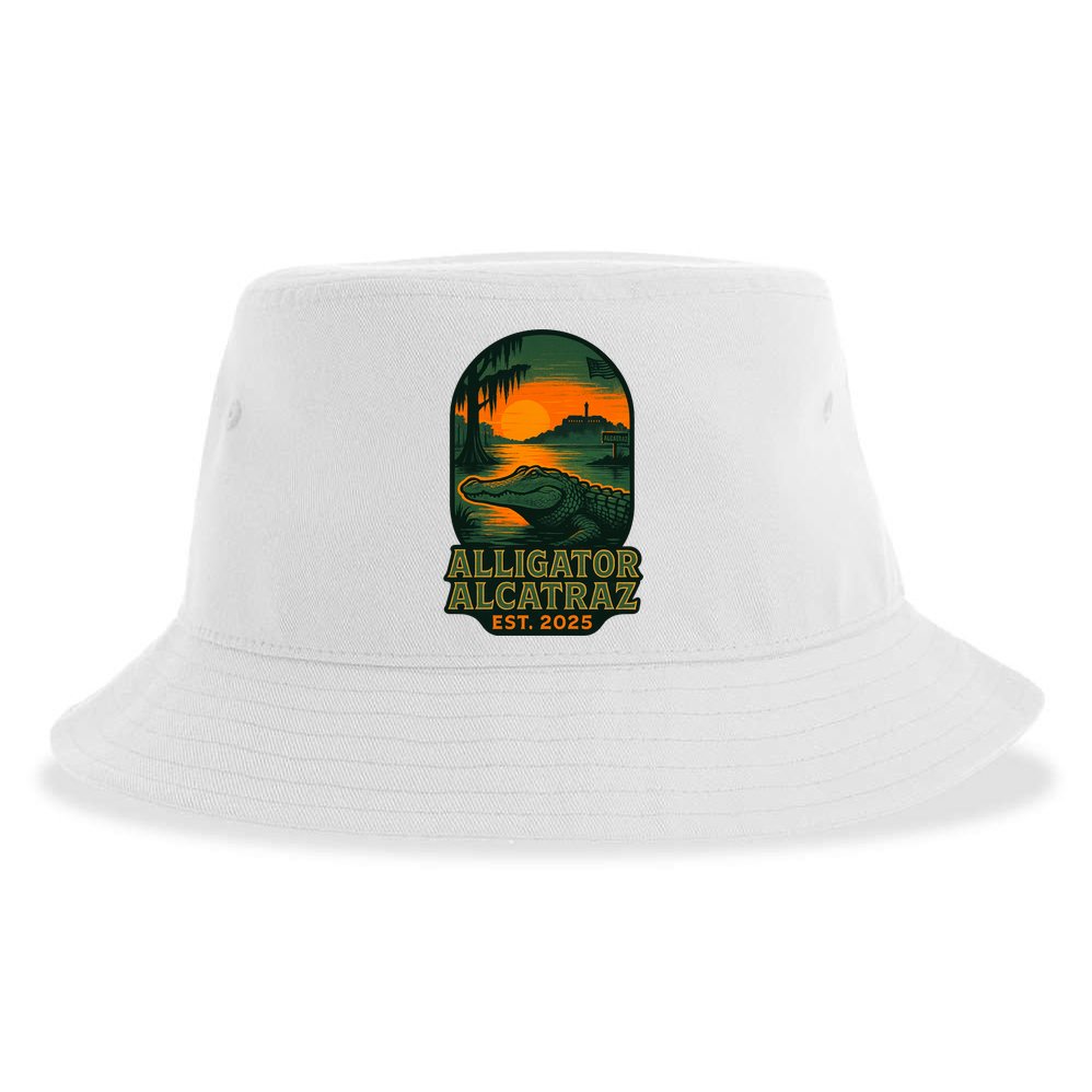 Alligator Alcatraz Est 2025 Sustainable Bucket Hat