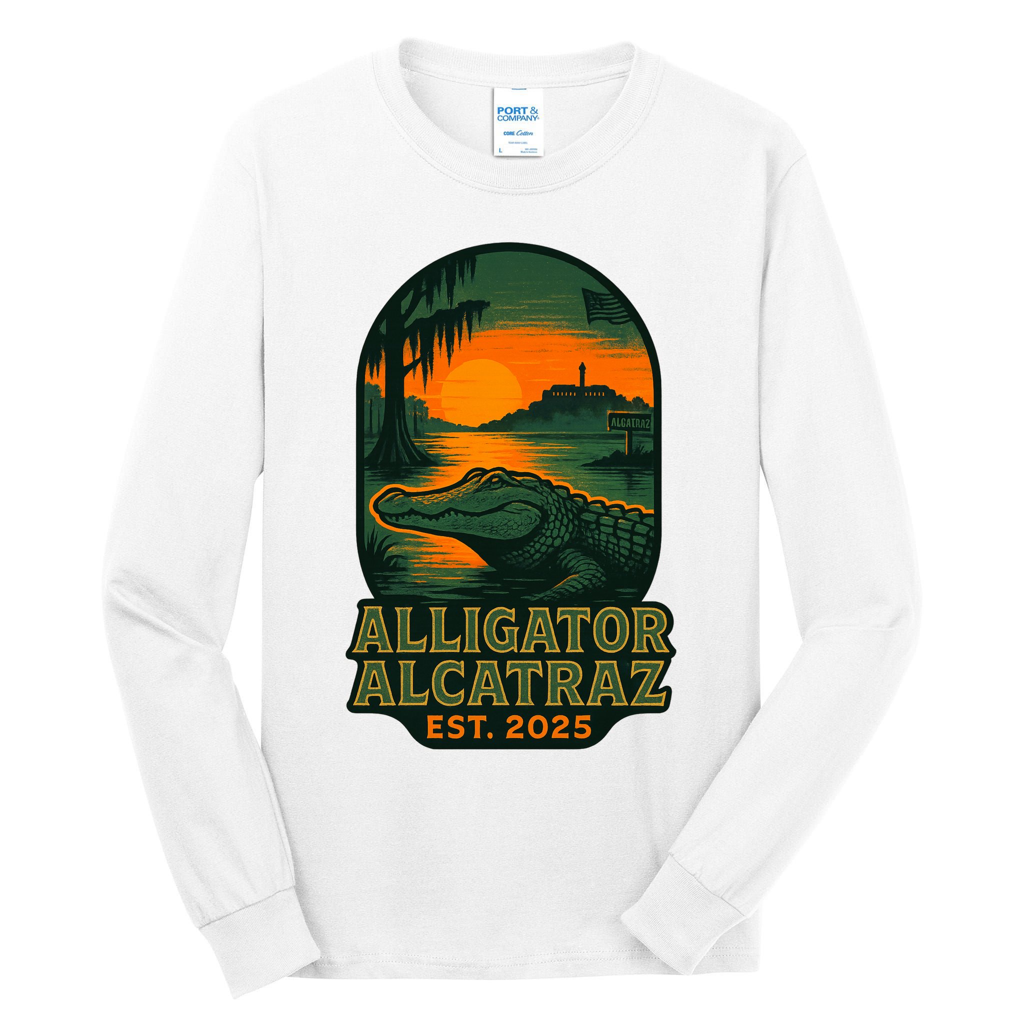 Alligator Alcatraz Est 2025 Tall Long Sleeve T-Shirt