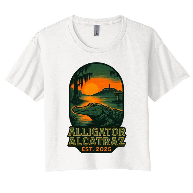 Alligator Alcatraz Est 2025 Women's Crop Top Tee