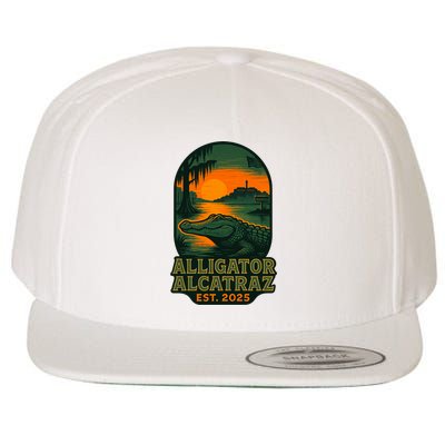 Alligator Alcatraz Est 2025 Wool Snapback Cap
