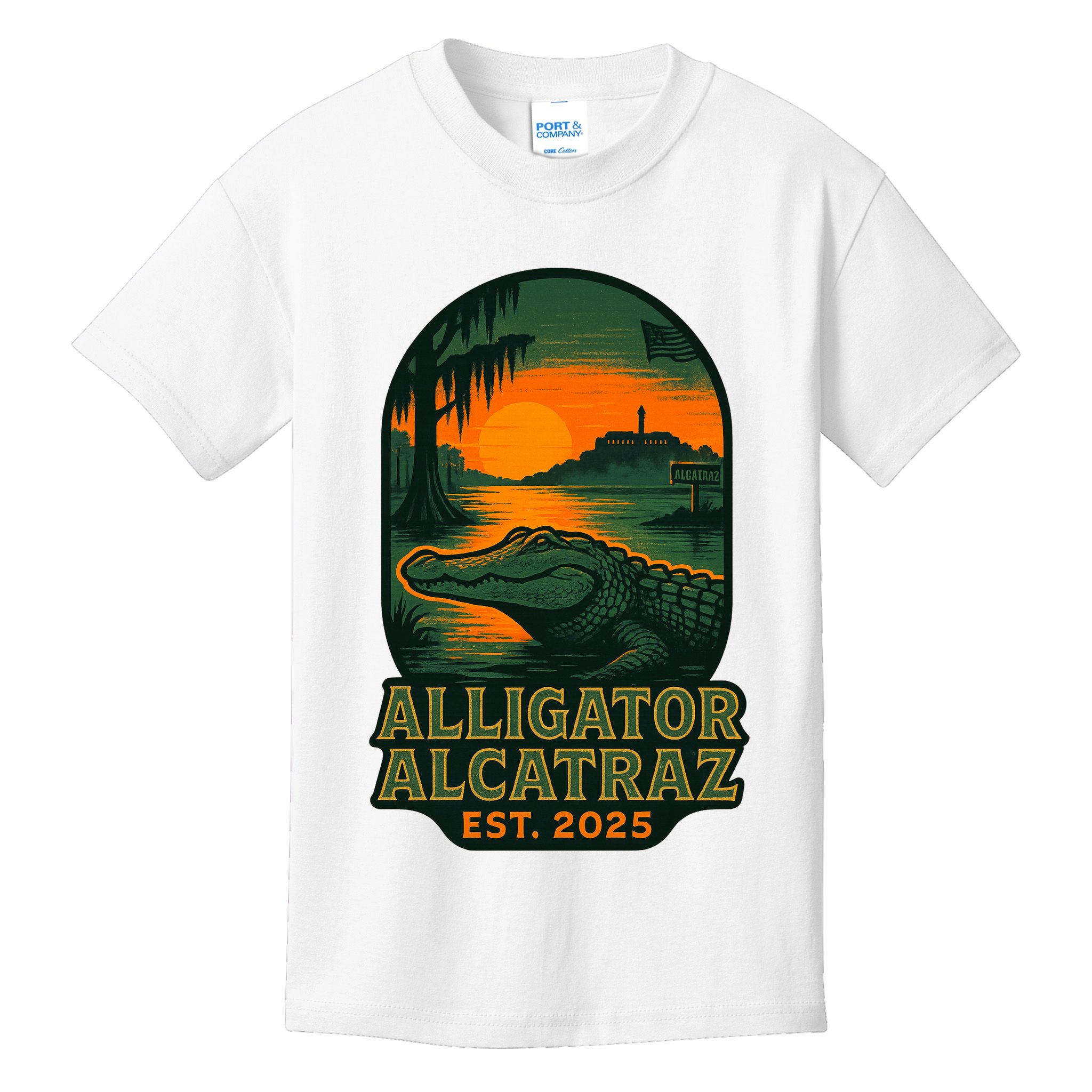 Alligator Alcatraz Est 2025 Kids T-Shirt