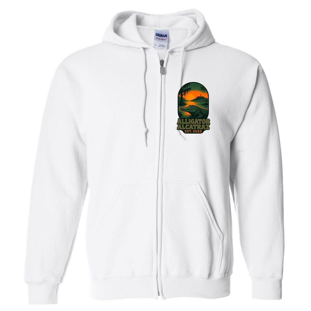 Alligator Alcatraz Est 2025 Full Zip Hoodie
