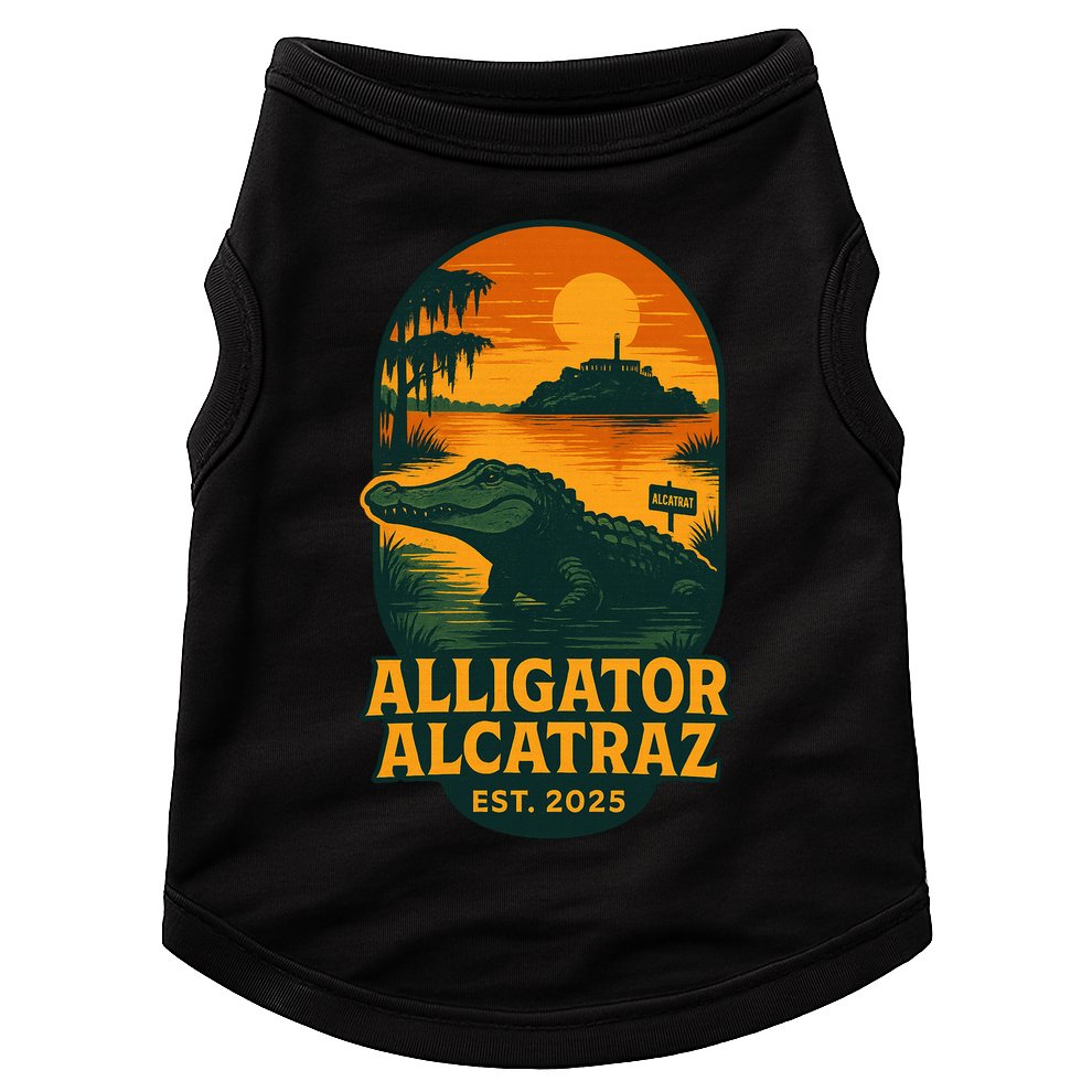 Alligator Alcatraz Established 2025 Gator Swamp Doggie Tank