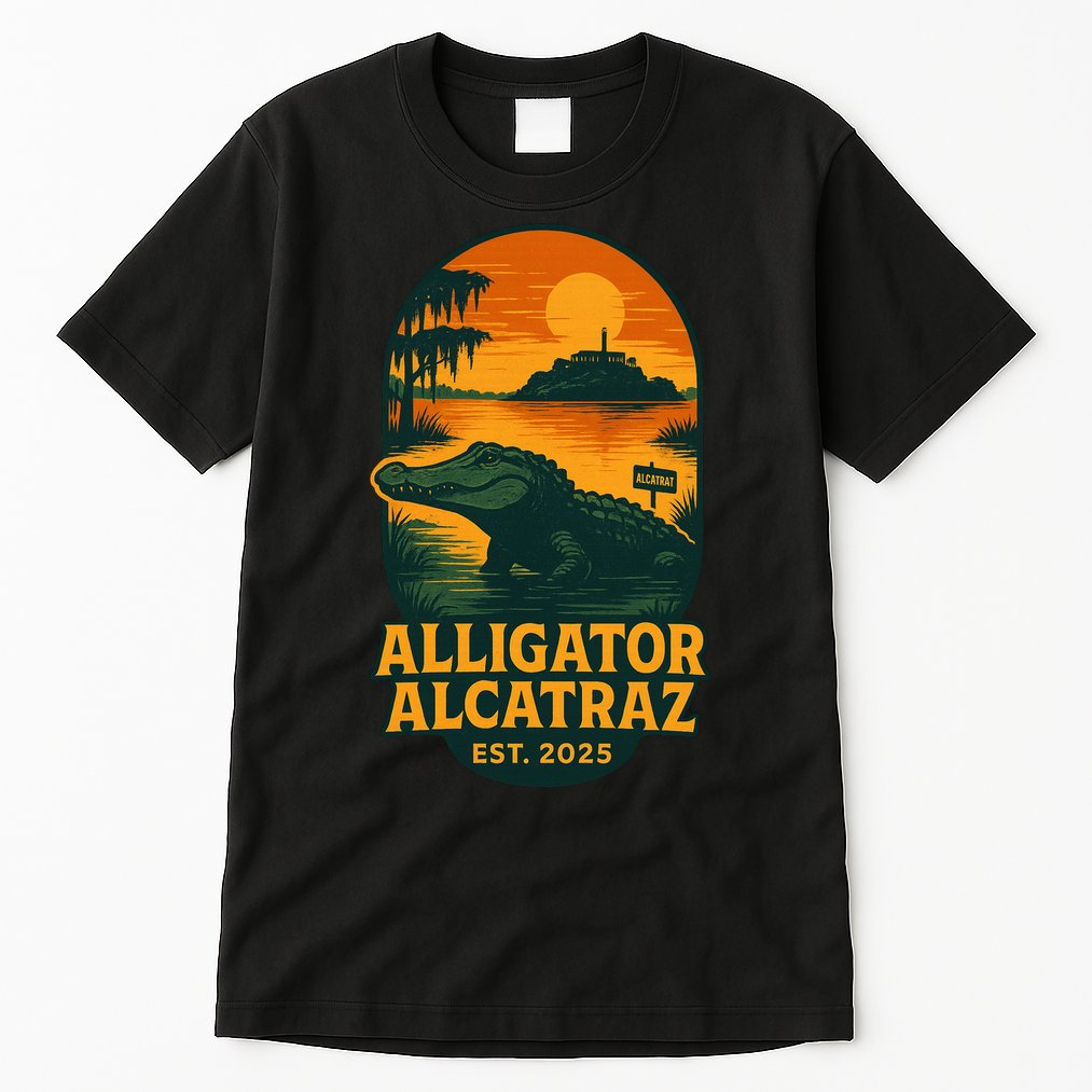 Alligator Alcatraz Established 2025 Gator Swamp Tall T-Shirt