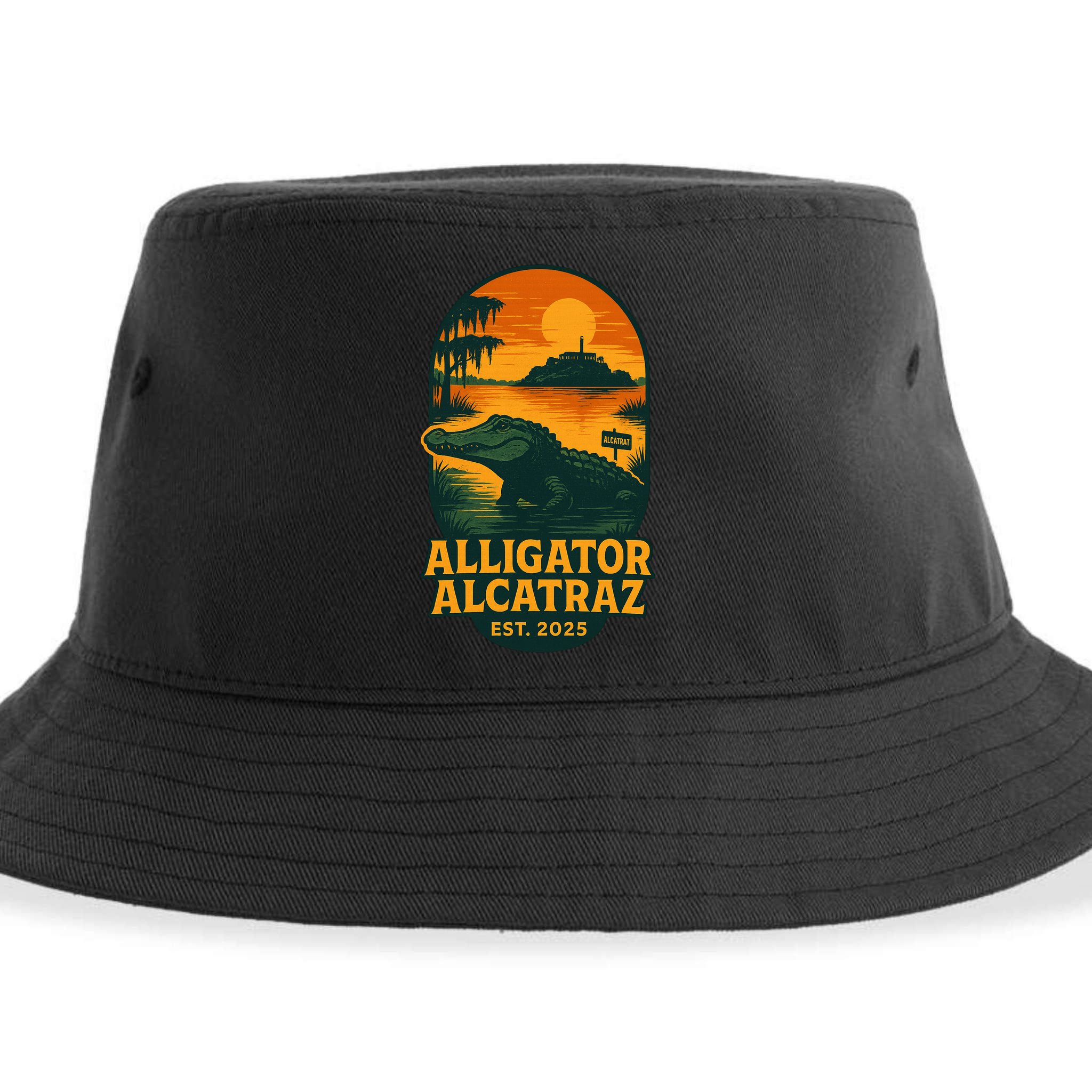 Alligator Alcatraz Established 2025 Gator Swamp Sustainable Bucket Hat
