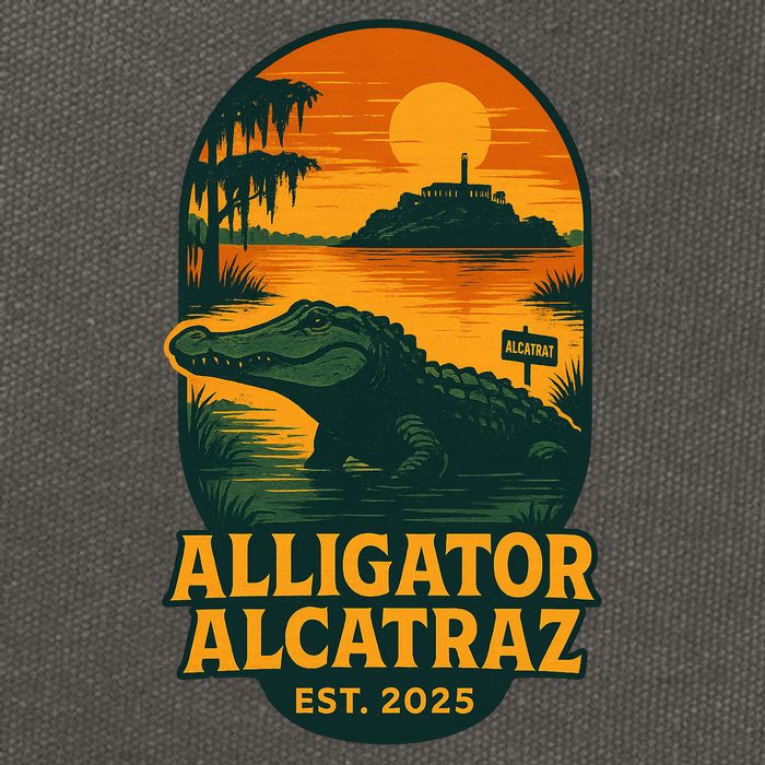 Alligator Alcatraz Established 2025 Gator Swamp Cotton Canvas Backpack
