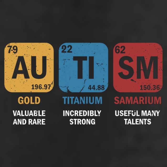 Autism Awareness Elets Periodic Table Asd Chemistry Gift 7 Panel Mesh Trucker Snapback Hat