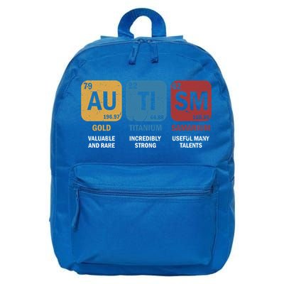 Autism Awareness Elets Periodic Table Asd Chemistry Gift 16 in Basic Backpack