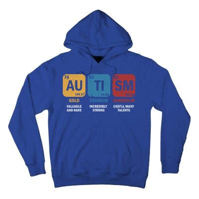 Autism Awareness Elets Periodic Table Asd Chemistry Gift Tall Hoodie