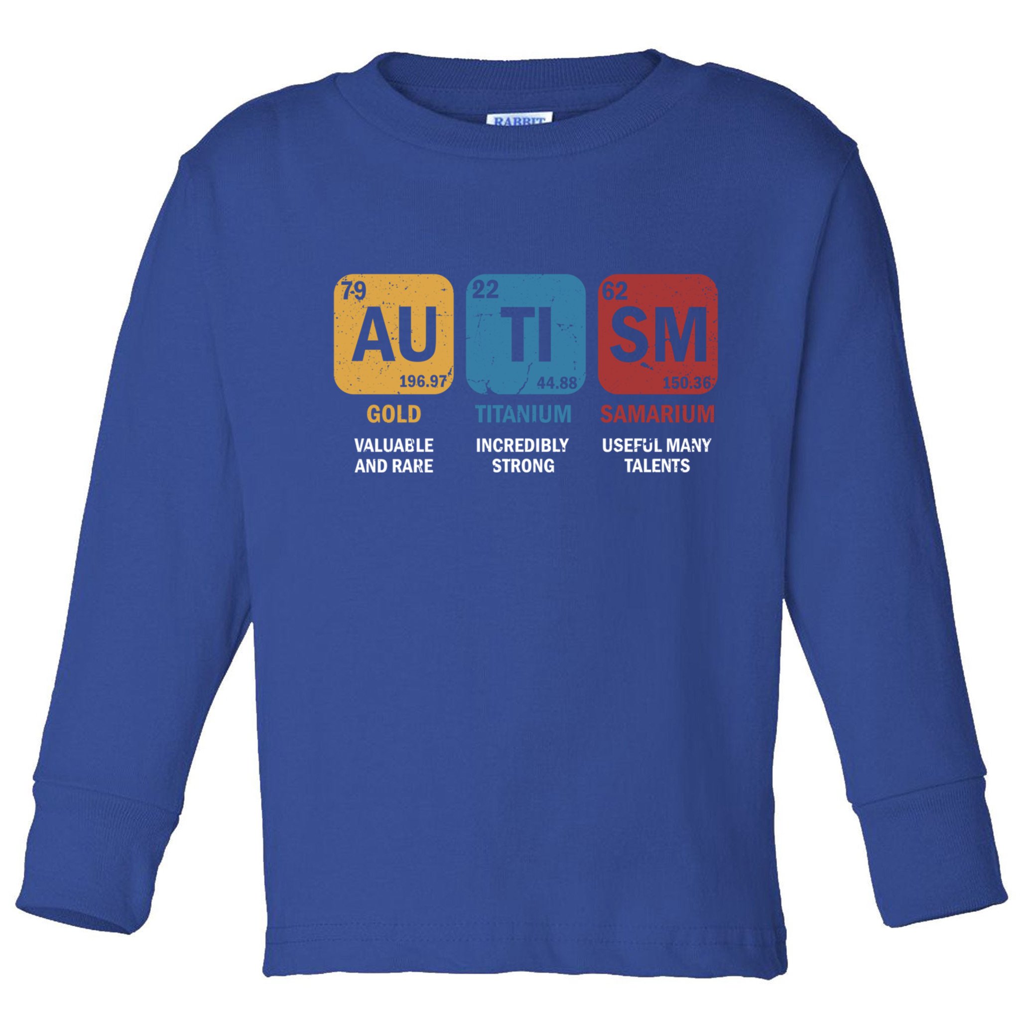 Autism Awareness Elets Periodic Table Asd Chemistry Gift Toddler Long Sleeve Shirt