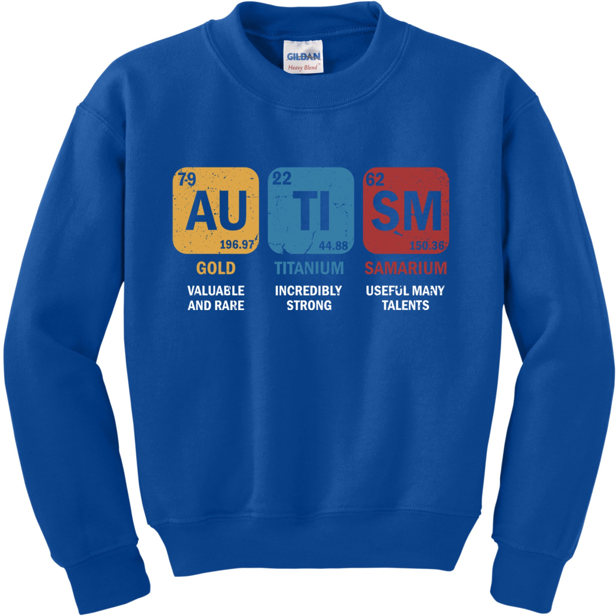 Autism Awareness Elets Periodic Table Asd Chemistry Gift Kids Sweatshirt