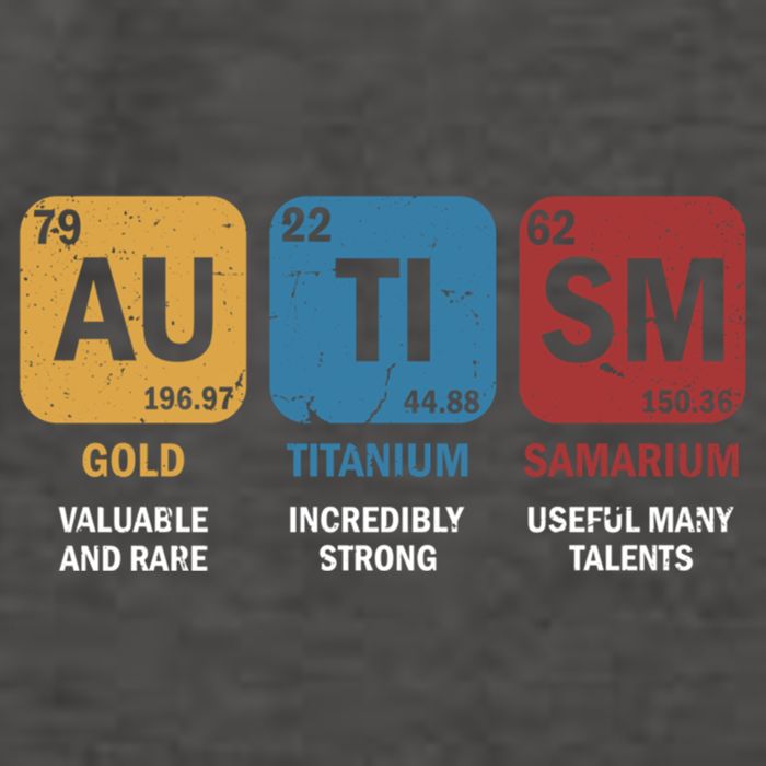 Autism Awareness Elets Periodic Table Asd Chemistry Gift Vector Backpack