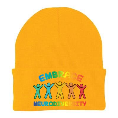 Autism Awareness Embrace Neurodiversity Knit Cap Winter Beanie