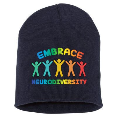 Autism Awareness Embrace Neurodiversity Short Acrylic Beanie