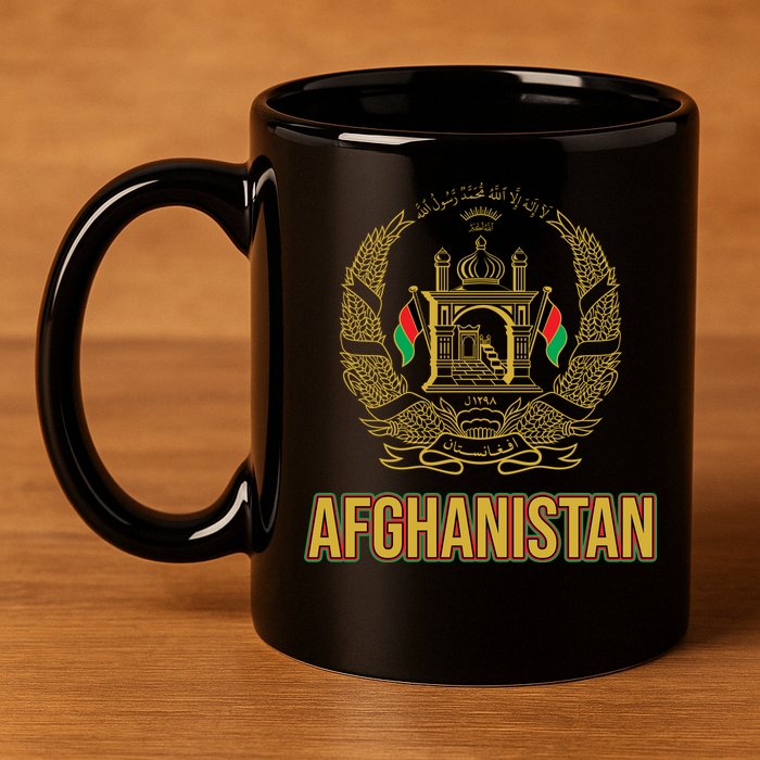 AFG Afghanistan Emblem 11oz C Handle Ceramic Mug