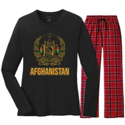 AFG Afghanistan Emblem Women's Long Sleeve Flannel Pajama Set 