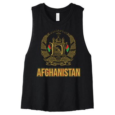 AFG Afghanistan Emblem Women's Racerback Cropped Tank