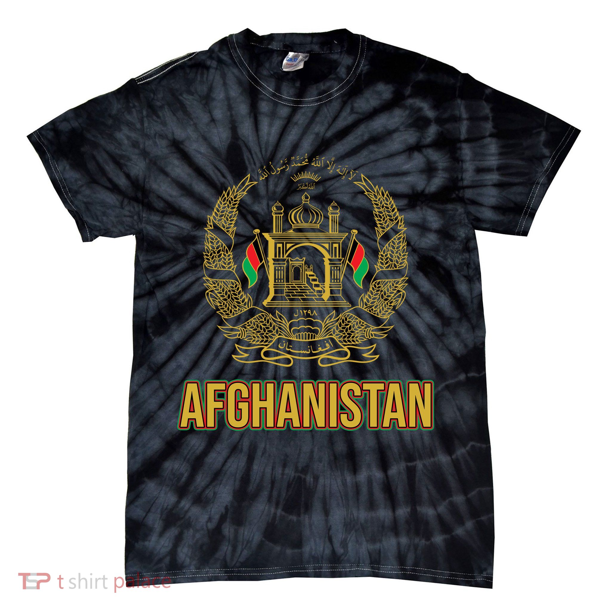 AFG Afghanistan Emblem Tie-Dye T-Shirt