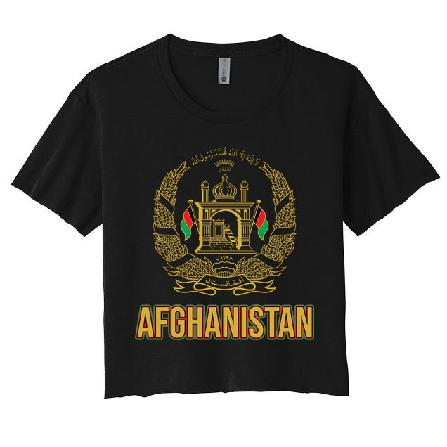 AFG Afghanistan Emblem Crop Top