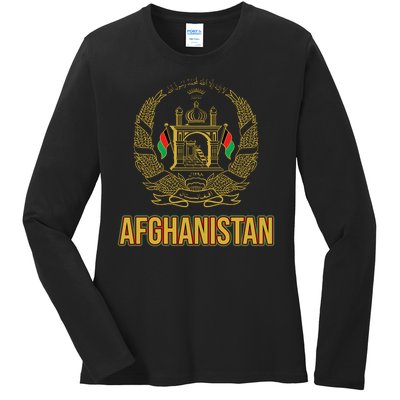 AFG Afghanistan Emblem Ladies Long Sleeve Shirt