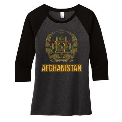 AFG Afghanistan Emblem Women's Tri-Blend 3/4-Sleeve Raglan Shirt