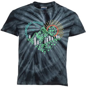 Adventure Awaits Explore More Nature Hiking Camping Kids Tie-Dye T-Shirt