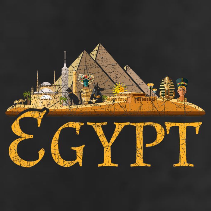 Africa Ancient Egyptian Pyramids Egypt 7 Panel Mesh Trucker Snapback Hat
