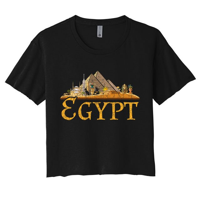 Africa Ancient Egyptian Pyramids Egypt Women's Crop Top Tee