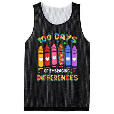 Autism Awareness Embrace Differences 100 Days Of School Mesh Reversible Basketball Jersey Tank