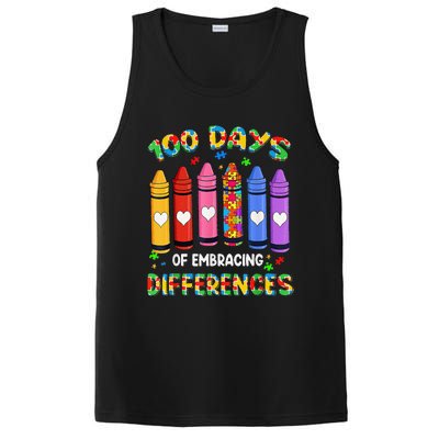 Autism Awareness Embrace Differences 100 Days Of School PosiCharge Competitor Tank