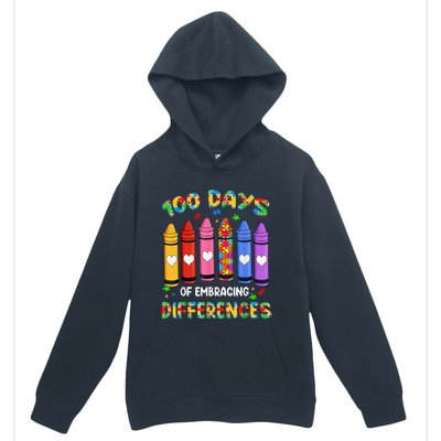 Autism Awareness Embrace Differences 100 Days Of School Urban Pullover Hoodie