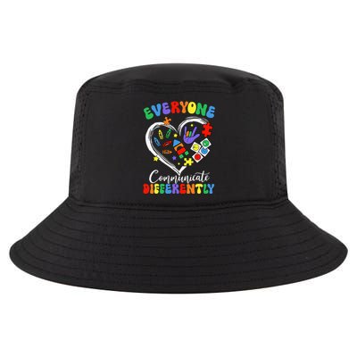 Autism Awareness Everyone Communicate Differently Cool Comfort Performance Bucket Hat