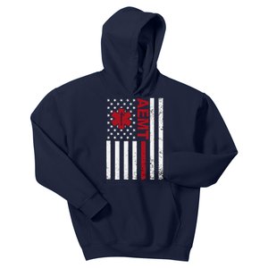 Aemt Advanced Emergency Medical Technician Usa Flag Kids Hoodie