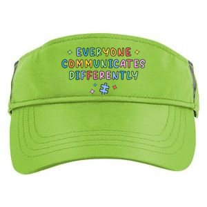 Autism Awareness Everyone Communicates Differently Puzzle Funny Gift Adult Drive Performance Visor