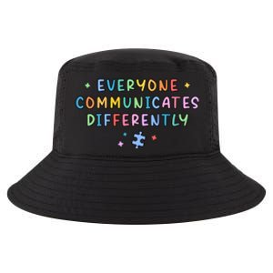 Autism Awareness Everyone Communicates Differently Puzzle Funny Gift Cool Comfort Performance Bucket Hat