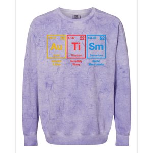 Autism Awareness Elets Periodic Table Asd Cute Gift Colorblast Crewneck Sweatshirt