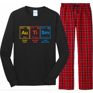 Autism Awareness Elets Periodic Table Asd Cute Gift Long Sleeve Pajama Set