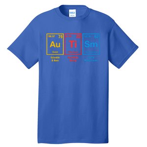 Autism Awareness Elets Periodic Table Asd Cute Gift Tall T-Shirt